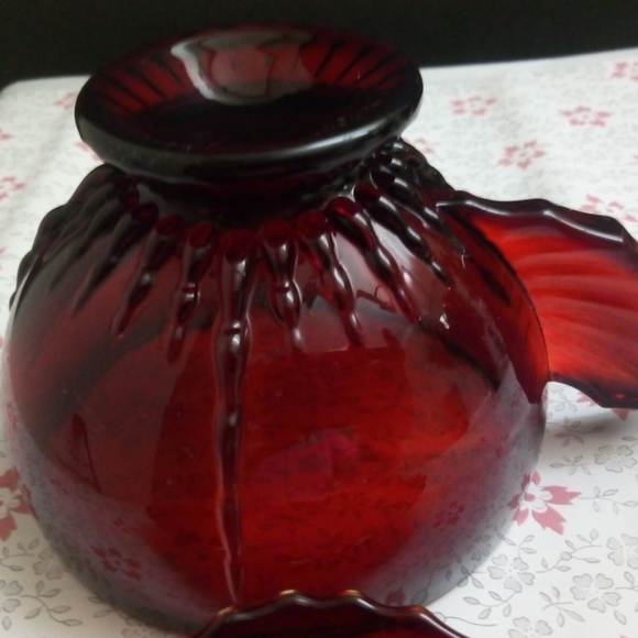 1920s Ruby Red Teacup and Saucer Depression glass - Picture 3 of 11